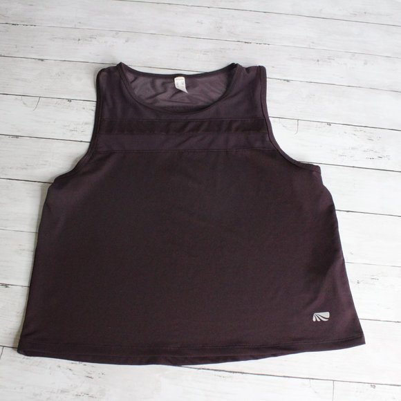 Marika Casual Workout Crop Tank Top Size M Purple - Picture 2 of 5
